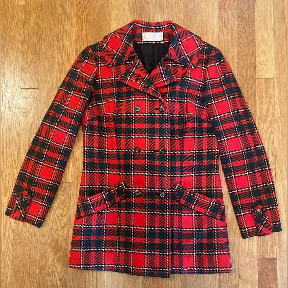 Vintage Pendleton Wool Plaid Peacoat